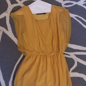 Yellow flowy dress